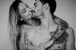 In home couple photo session